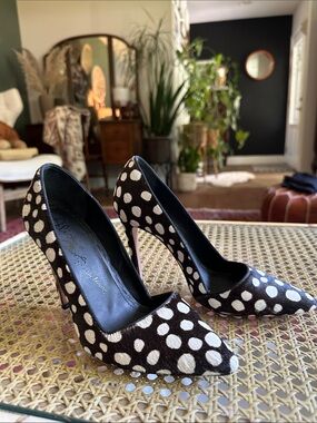 Alice + Olivia By Stacey Bendet Polka Dot calf hair Pointed-Toe Stilettos